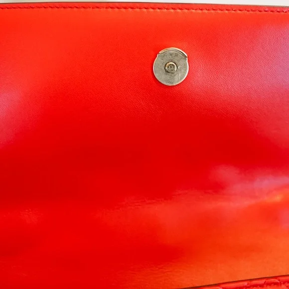 Tory Burch Fleming Convertible Shoulder Leather Bag in Brilliant Red - Picture 11 of 12